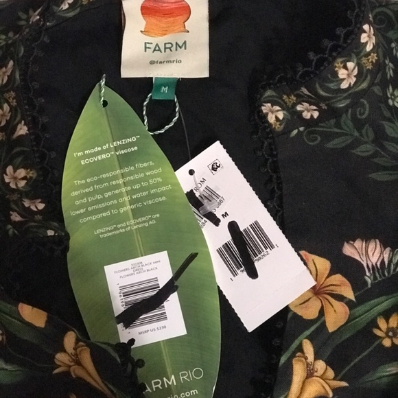 FARM Rio Flowers Arch Black Mini Dress - Picture 4 of 6